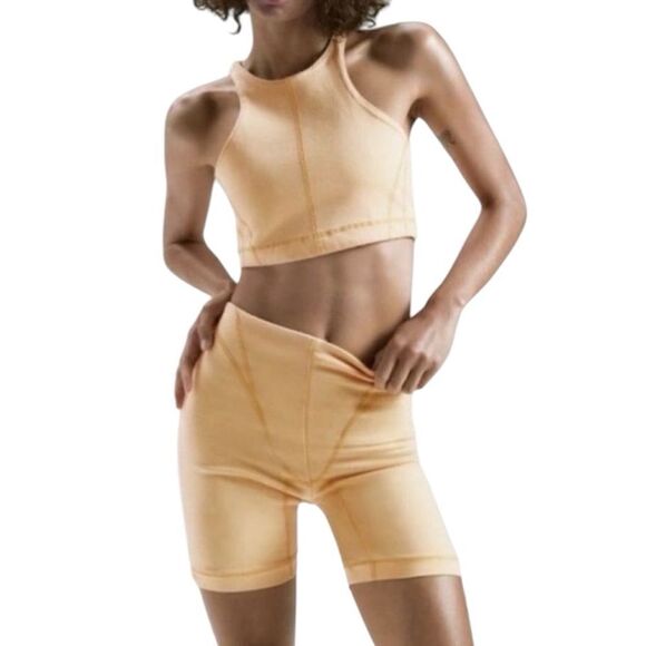 Zara Orange Denim Crop Top/Biker Short
Set(Size Small) - Picture 1 of 11